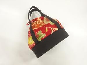 縮緬地菊模様巾着